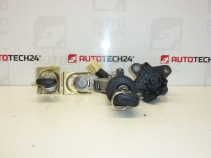 Serie di serrature + 2 placche Citroën C1 Peugeot 107 1608745780 4162FH