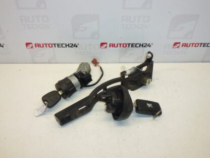 Set serratura 2 chiavi Peugeot 307 4162GA 4162KG