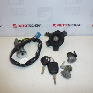 Set serratura Peugeot 206 2 chiavi 4162NR 4162EZ